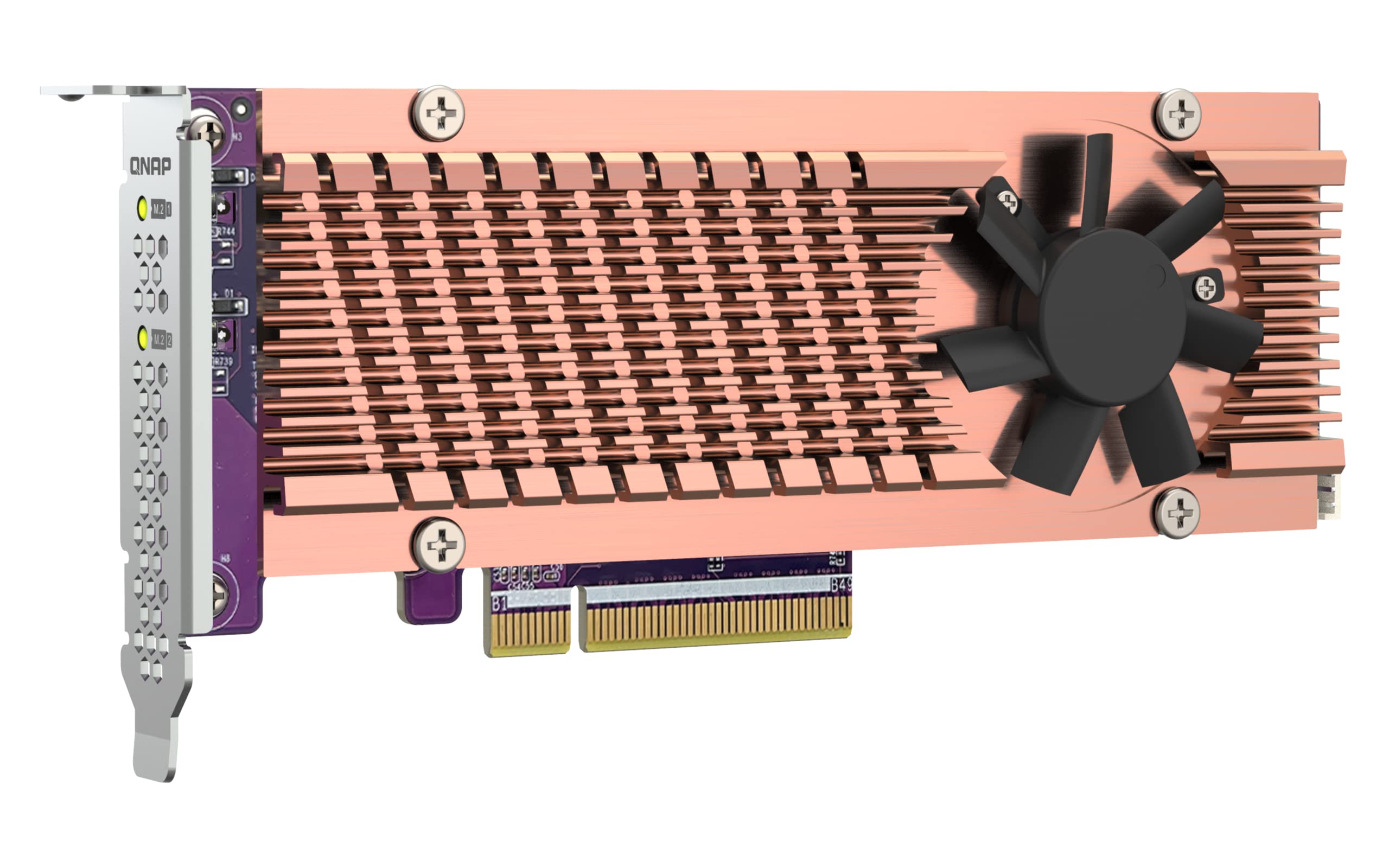 QNAP QM2-2P-384A Dual M.2 NVMe SSD Expansion Card - Supports Two